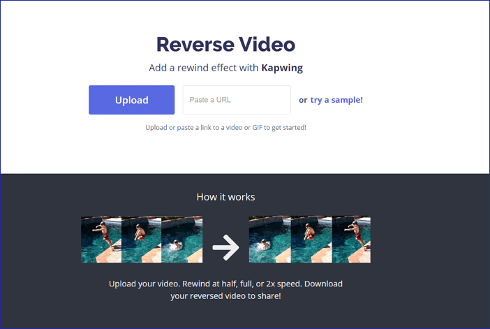 Reverse a TikTok video with Kapwing