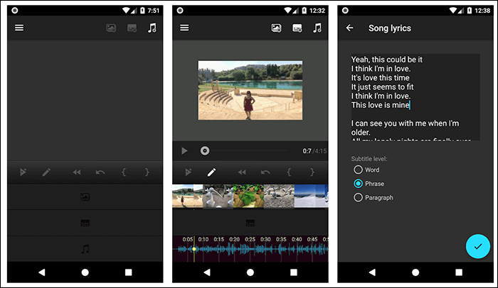 video lyrics for android