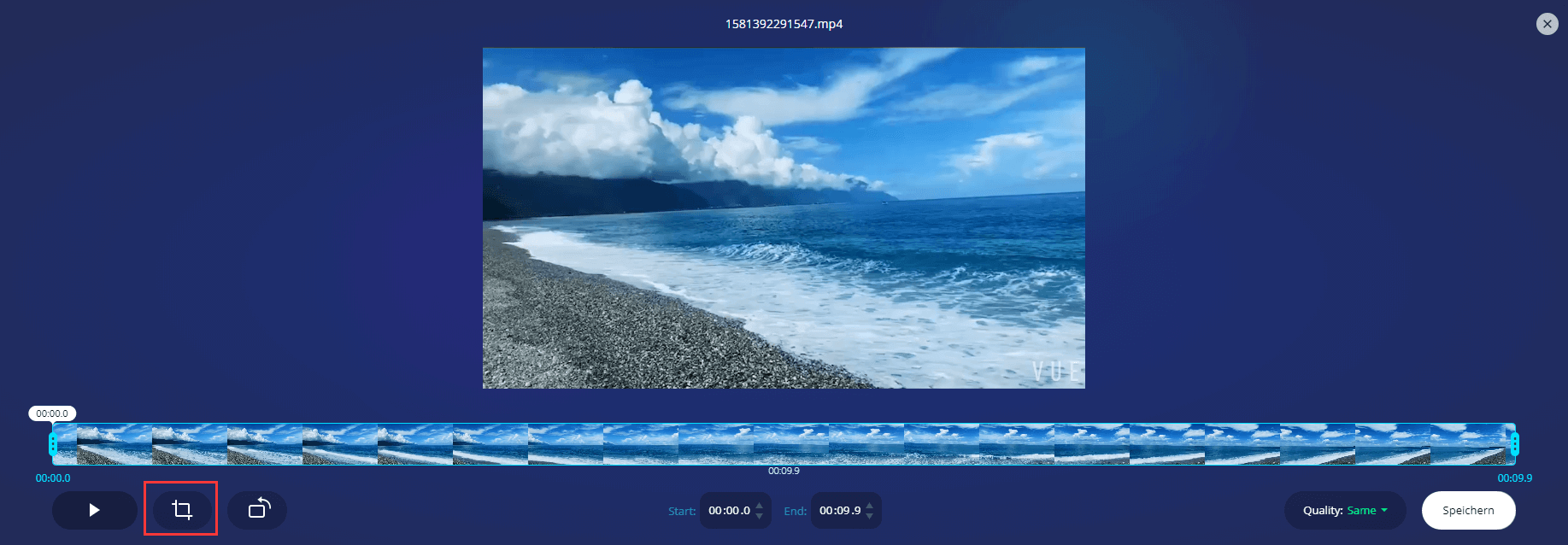 Das Seitenverhältnis durch Online-Tool ändern - Schritt 2.