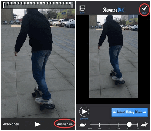  Video bearbeiten mit der iOS App - Reverse Vid