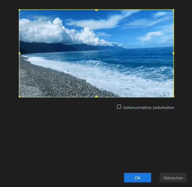 Das Seitenverhältnis durch EaseUS Video Editor ändern - Schritt 3