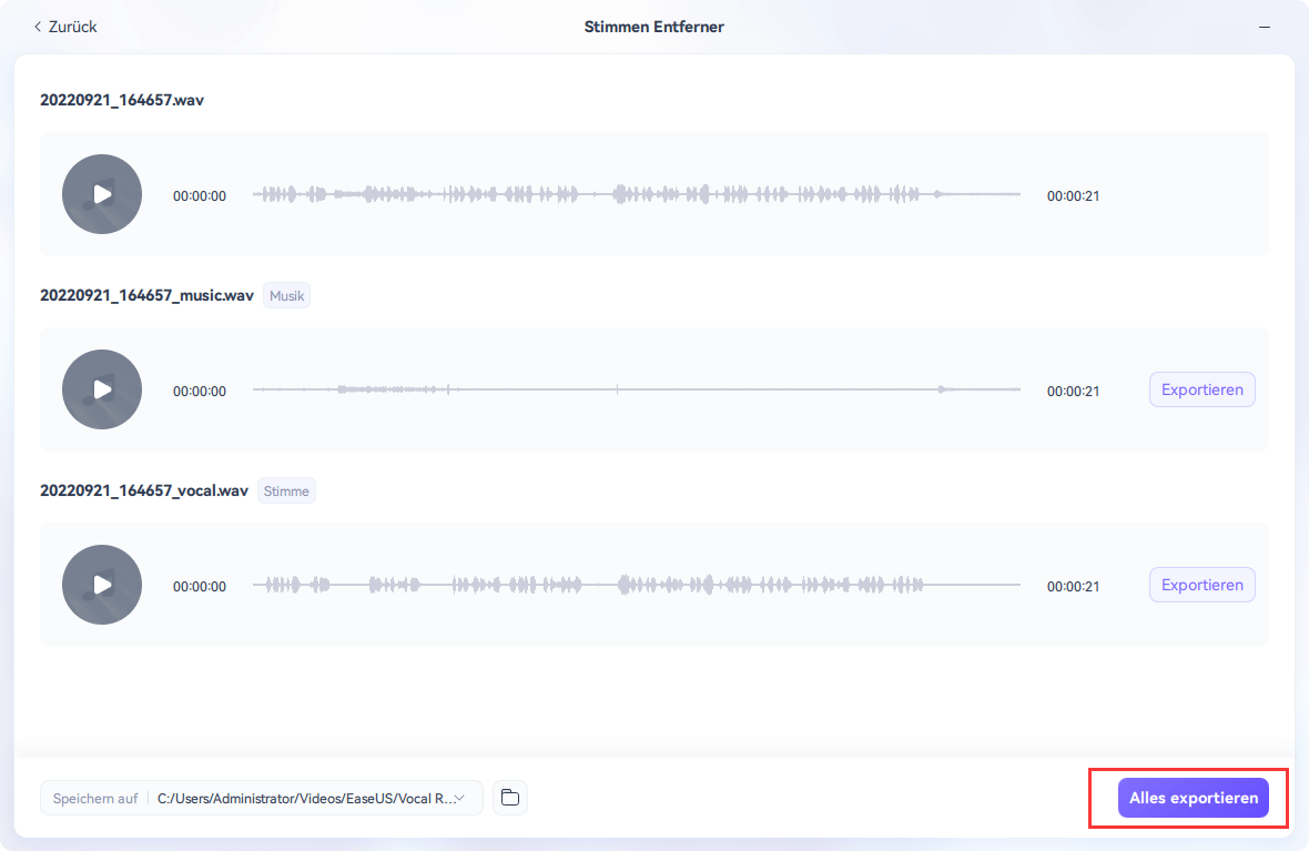 Musik aus einem Video exportieren