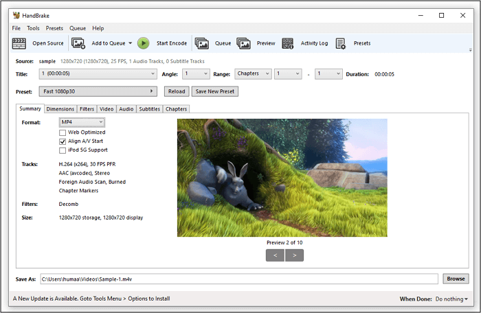 Handbrake - convertidor de video de código abierto
