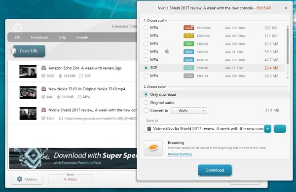 Descargador de video de Freemake