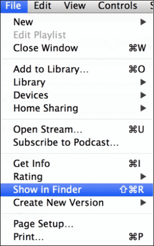 mostrar audio en Finder