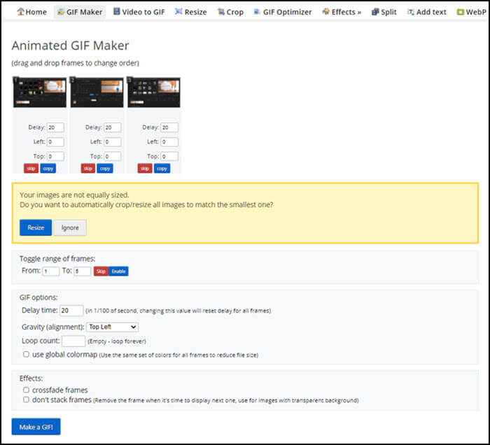 Online GIF Maker: See How to use the GIF Makers