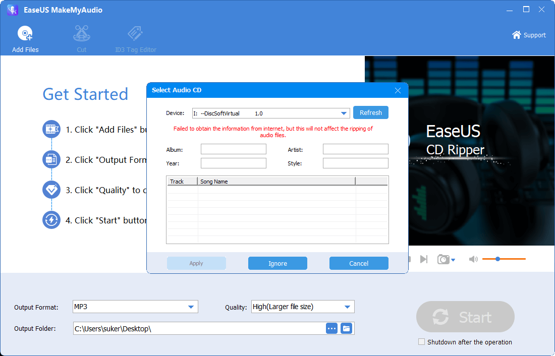 Burn flac files to Audio CD