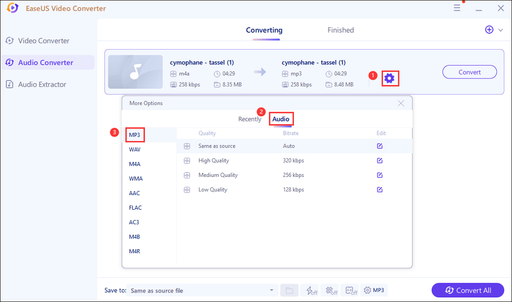 wav bitrate converter online