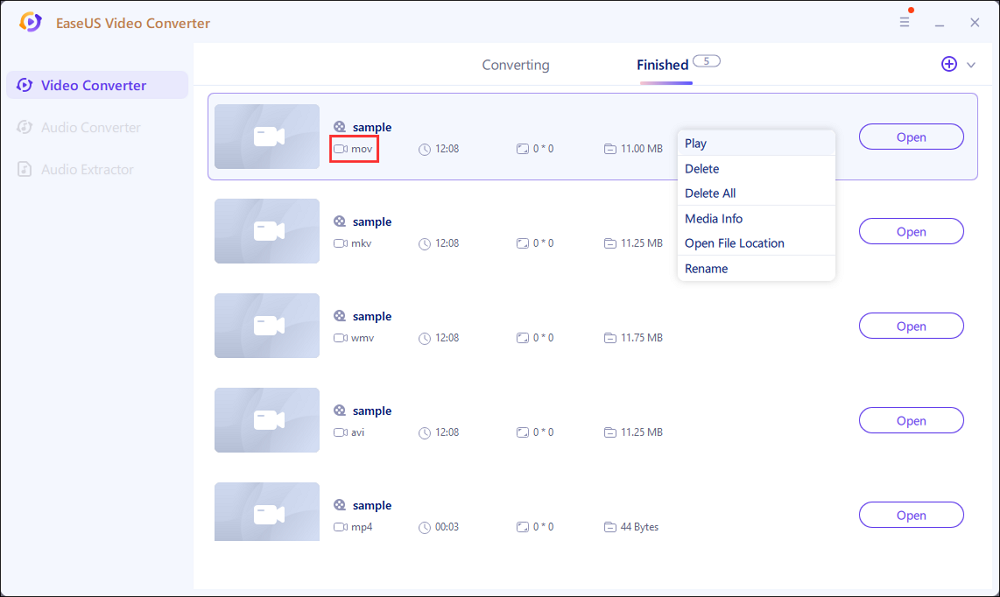 change mpg to mov file