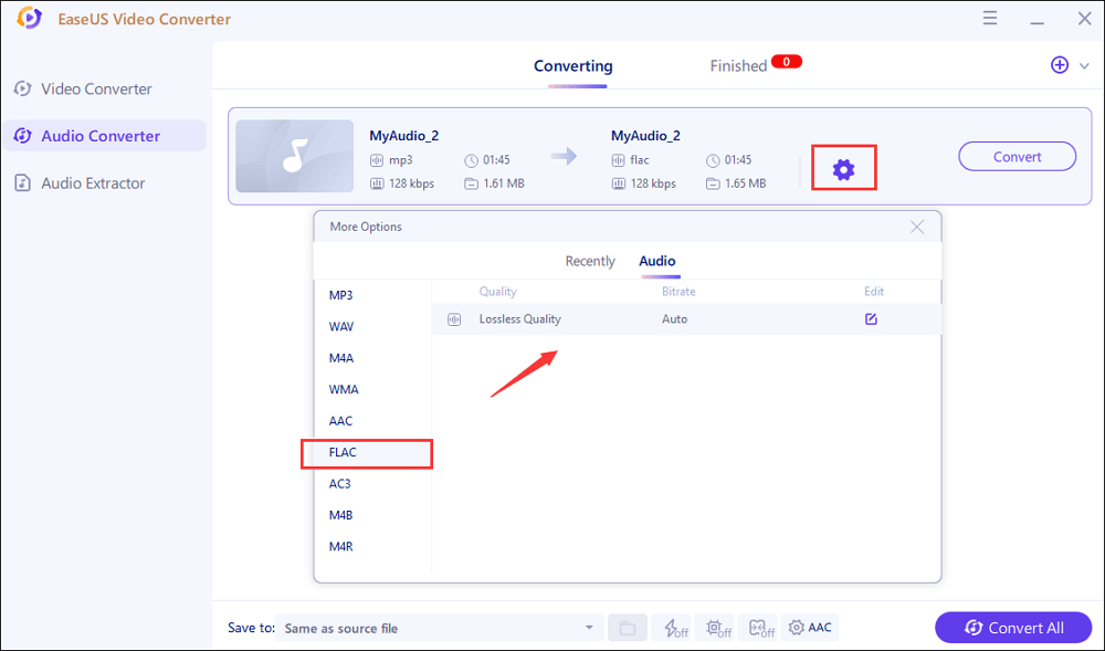 how to convert flac to wav using windows