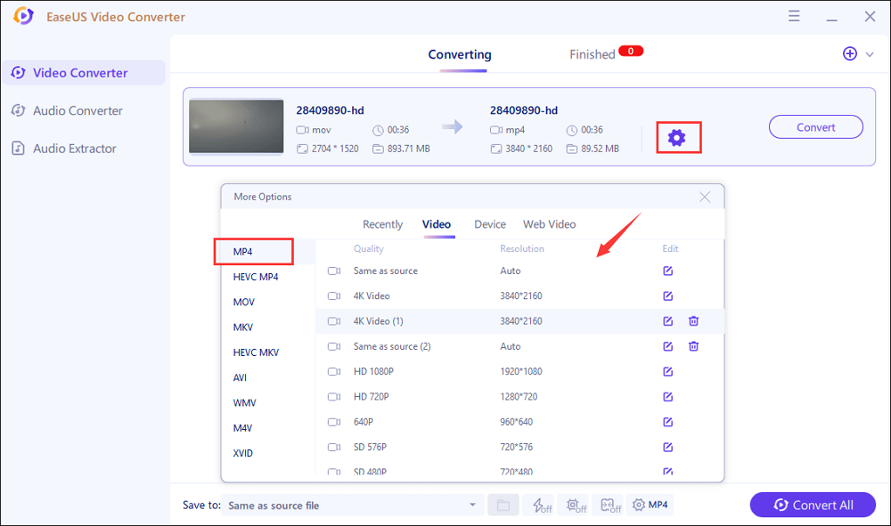 How to Convert MKV to MP4 10/Mac/Online Quality Loss) - EaseUS