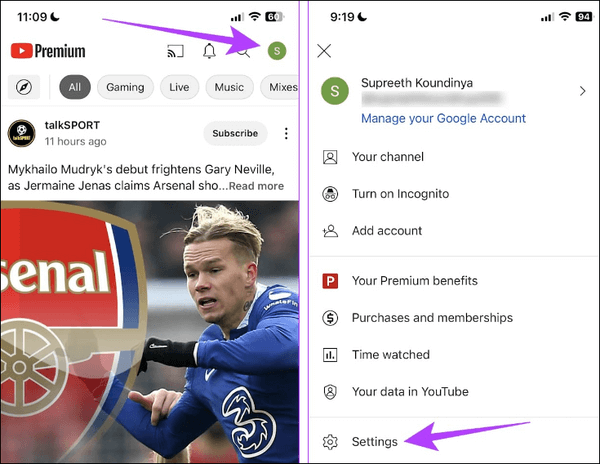 aller à la photo de profil