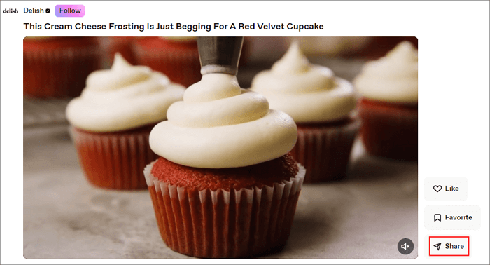 點選 dailymotion 上的分享按鈕