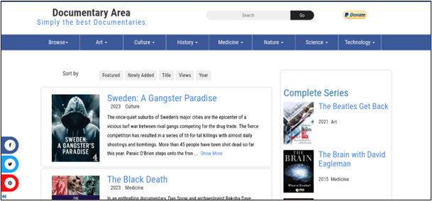 Área documental ver documentales online