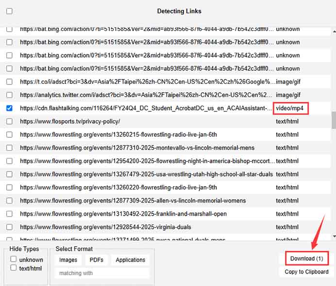 download Flowrestling videos with JDdownloader extension