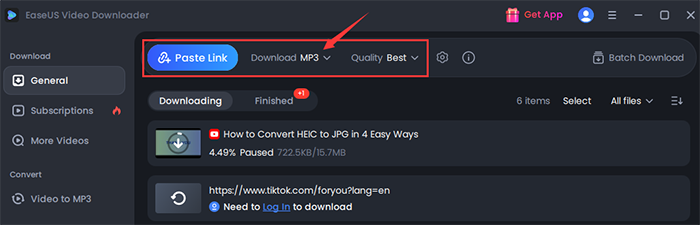 EaseUS Video Downloader screenshot