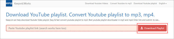 download youtube music playlist with keepvid