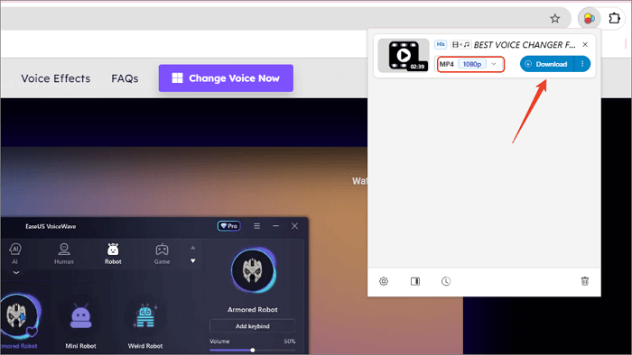 embeded video download chrome