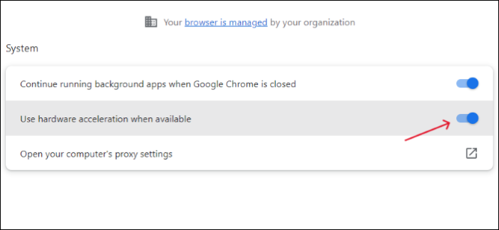 ativar a aceleração de hardware