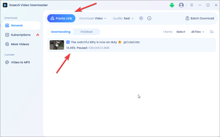 EaseUS Video Downloader screenshot