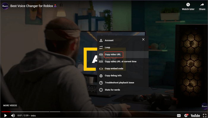 get embeded video url