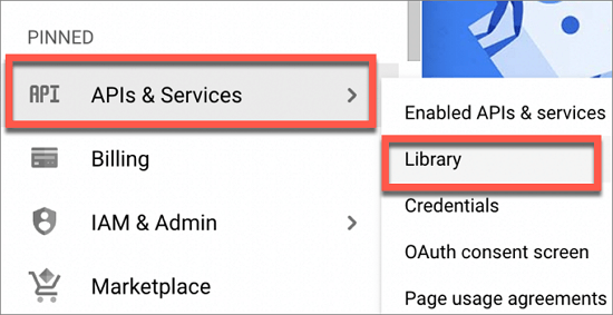 ouvrir la bibliothèque API