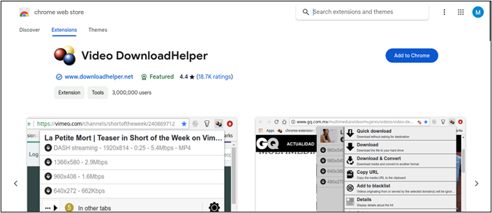 安裝影片下載幫助擴展