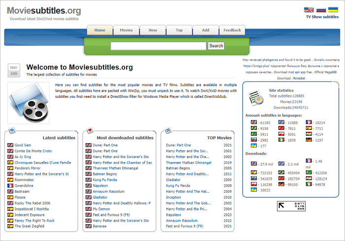 sous-titres de filmsorg