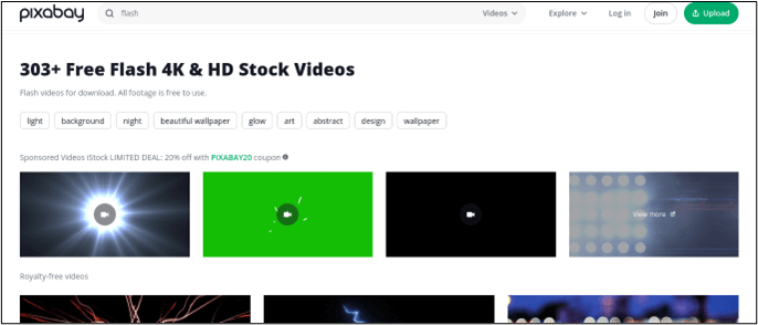 開啟帶有 Flash 影片的網站