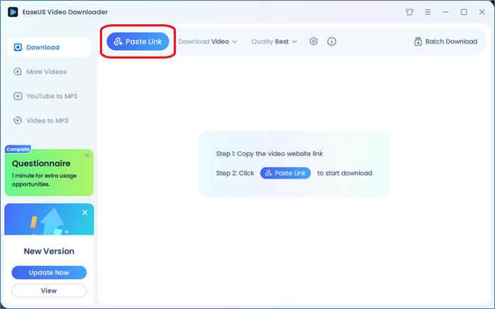 easeus video dowloader screenshot