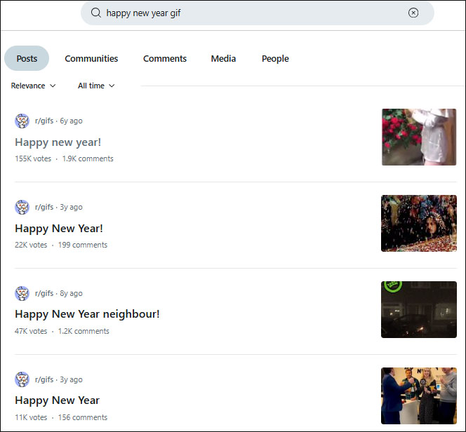 procure gif de feliz ano novo no Reddit
