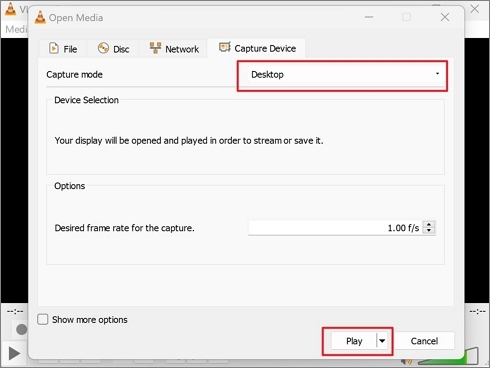 enregistrer le bureau avec vlc
