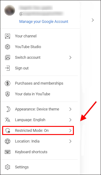 diable Mode restreint sur YT