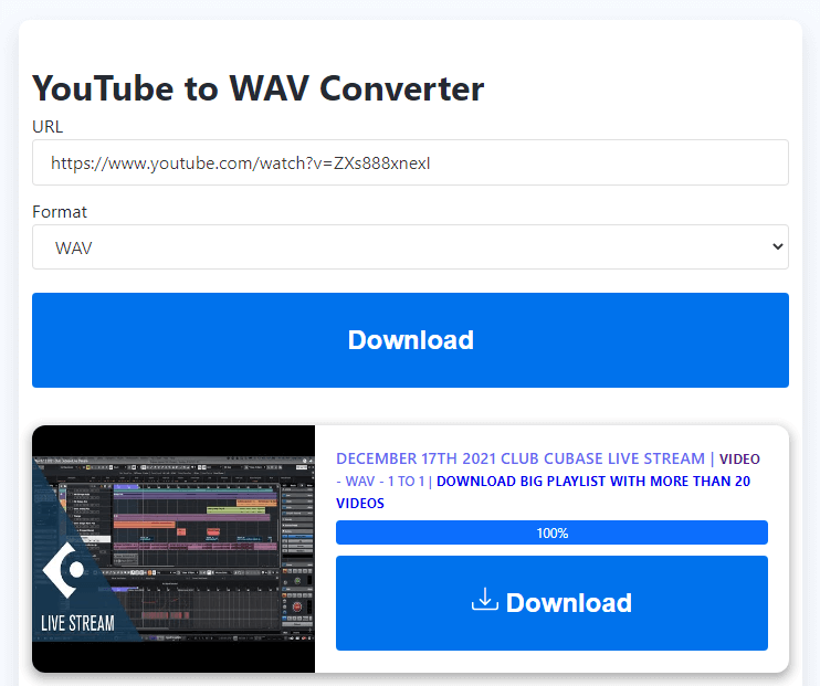 Youtube mp3 converter wav sale