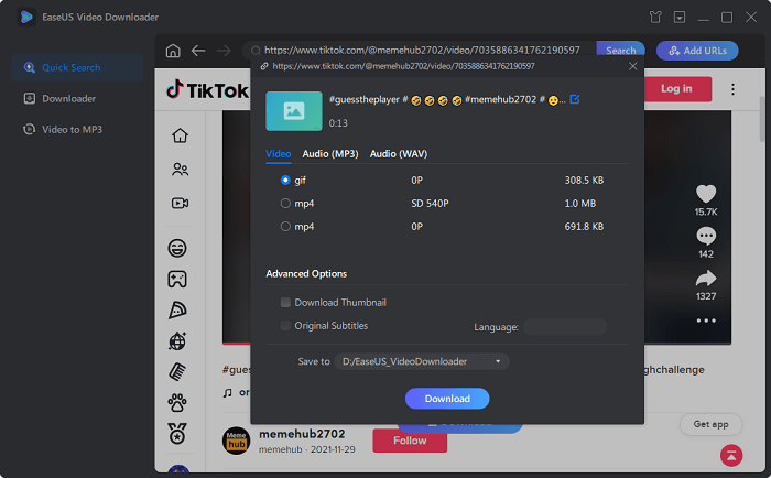 3 Simple Ways  How to Download TikTok Videos on PC - EaseUS