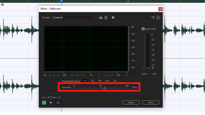  Ajusta el control deslizante Cantidad