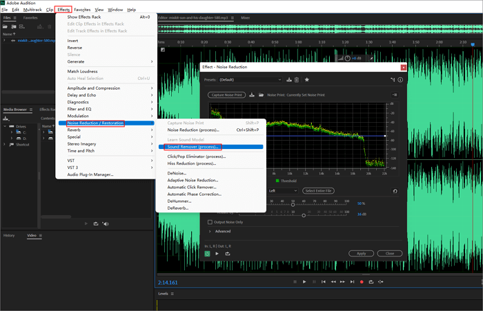adobe audition choose noies reduction