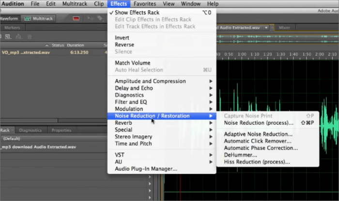 redução de ruído adaptativa de audição