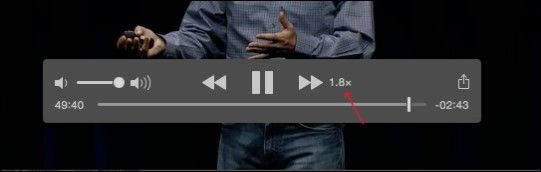 Modifier la vitesse de lecture sur QuickTime Player