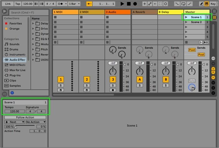 改變場景的節奏 ableton live