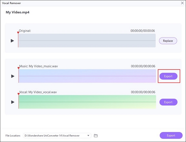 Wählen Sie die Schaltfläche 'Exportieren