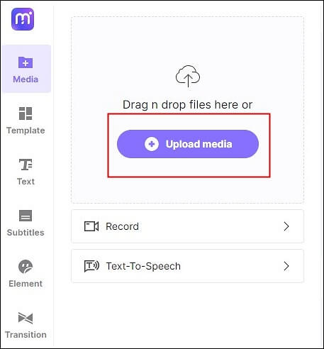Wählen Sie Medien hochladen