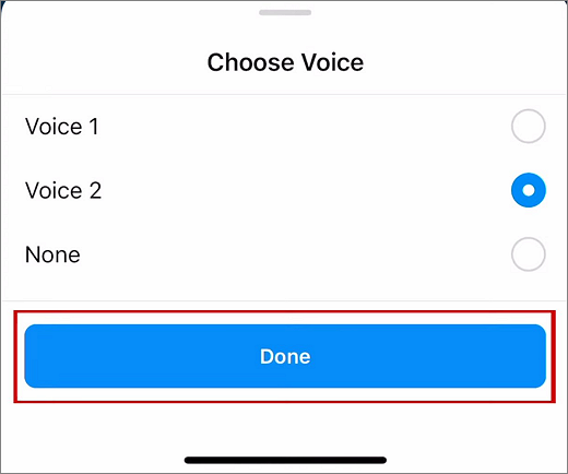choose voice