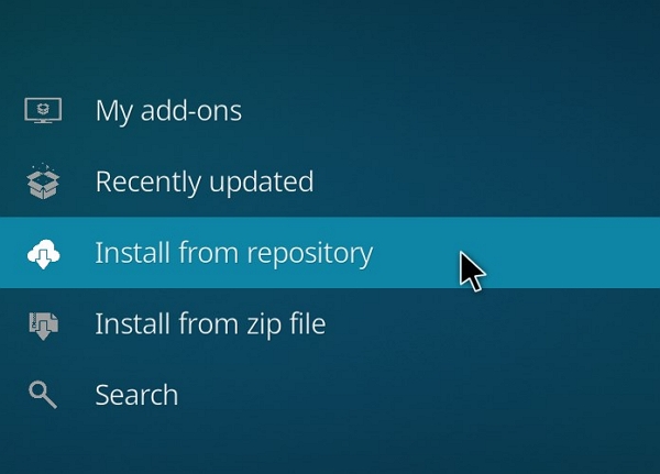 click install from repository