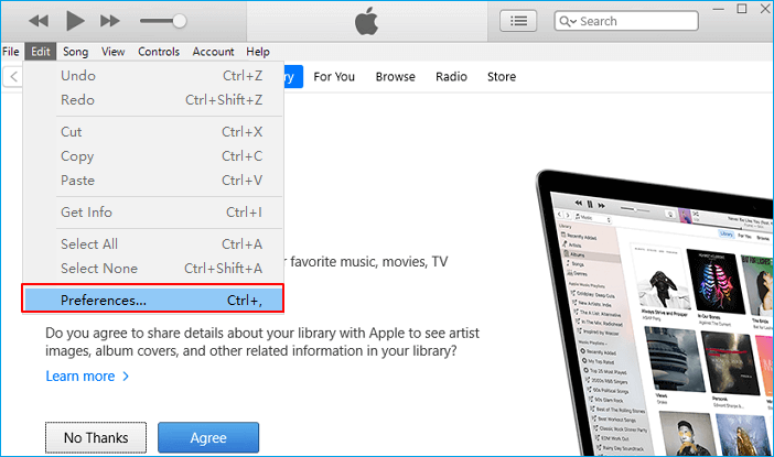 Abre iTunes en Windows.
