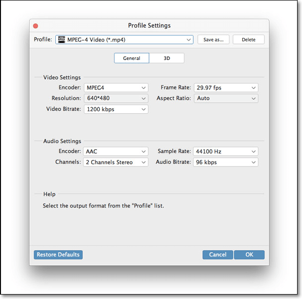 digiber regola la qualità video