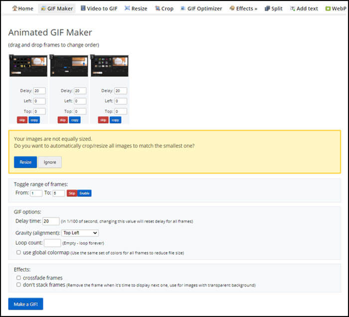 GIF Maker, Create GIF from  video Online