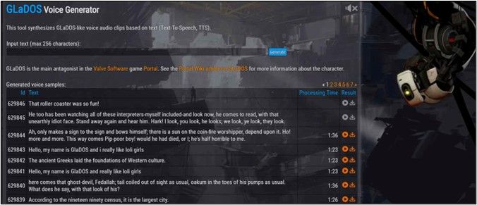 glados voice generator