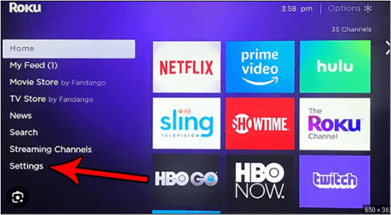 Vá para o menu Acessibilidade
