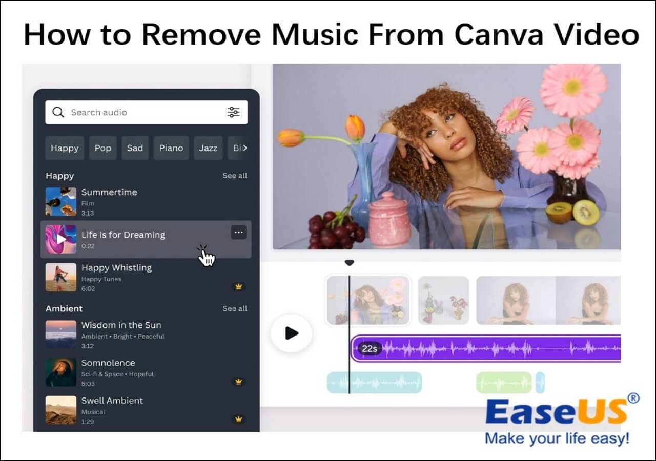 How to Remove Music From Canva Video FREE🎼